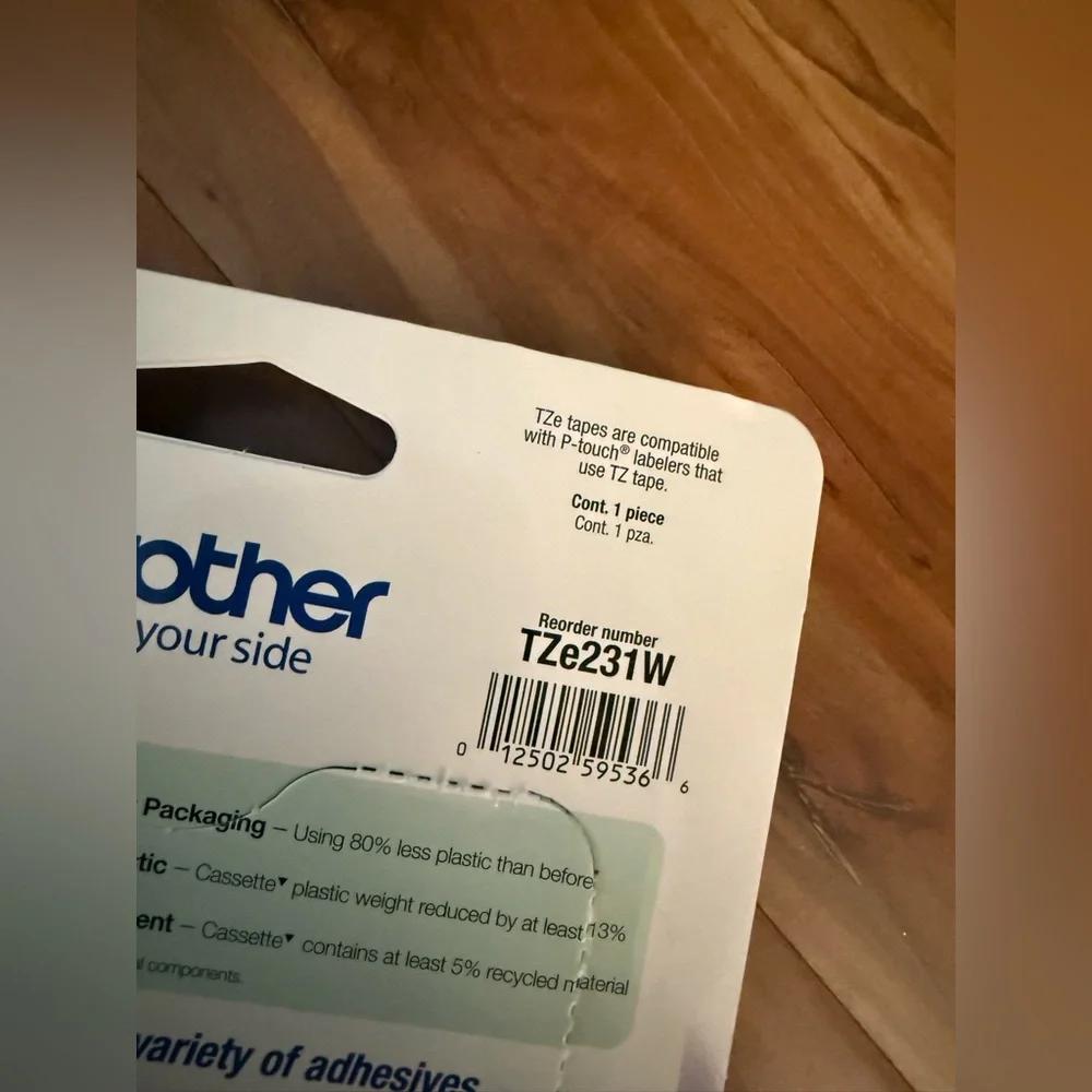 Brother P-touch TZe231 Laminated, 1/2